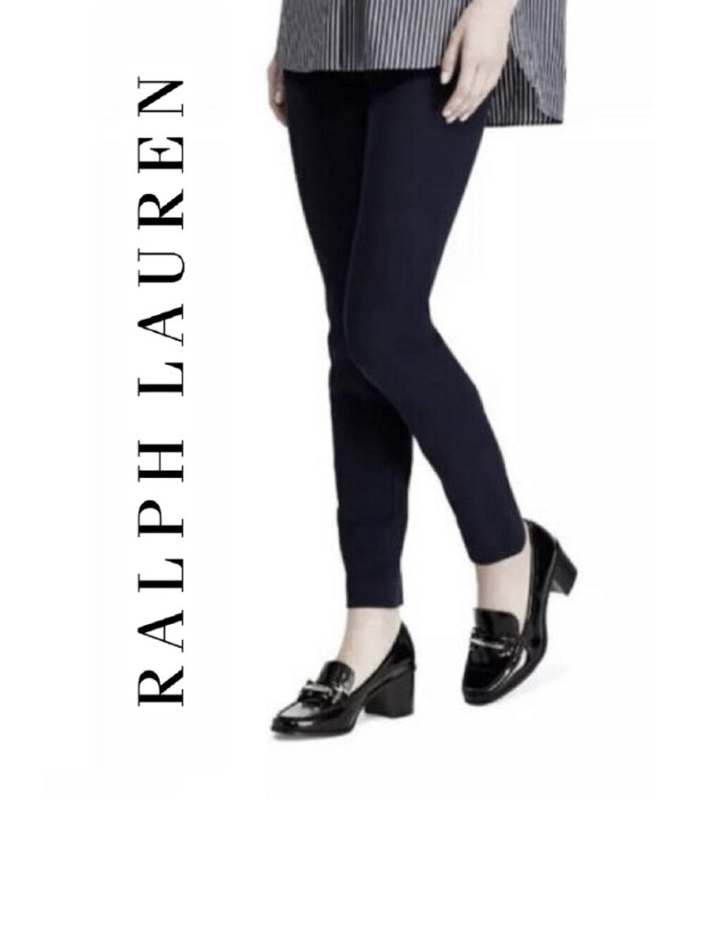 brand new Ralph Lauren Size 16 Modern Pull-on Leggings - Solid Black Denim